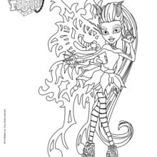 Monster High Freaky Fusion - Bonita Femur coloring page
