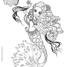 Monster High Freaky Fusion - Sirena Von Boo coloring page