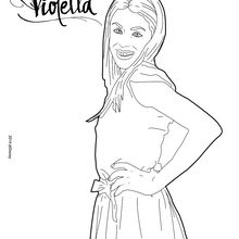 Violetta Side Pose coloring page
