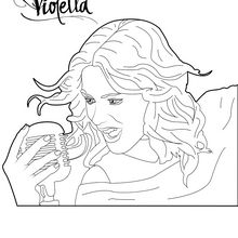 Violetta Singing coloring page
