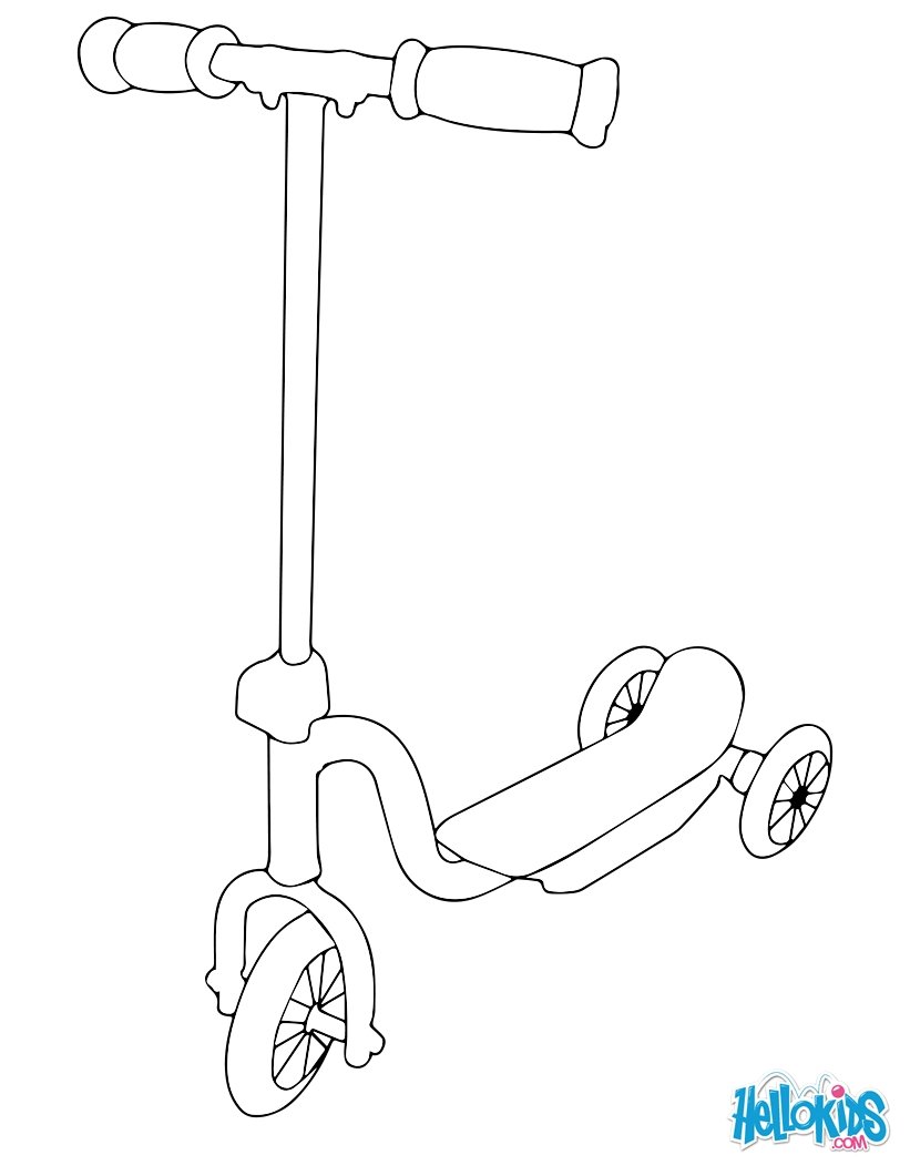 Scooter Coloring Pages 1