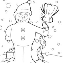 Christmas Snowman coloring page