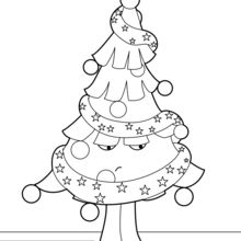 Christmas tree all Adorned coloring page