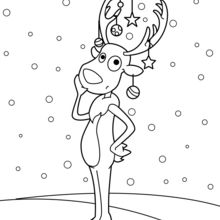 Reindeer Decorated for Christmas coloring page