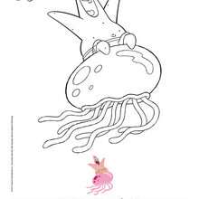 Patrick Star's Jellyfish Fun coloring page