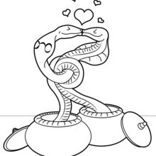 Cobra Love coloring page
