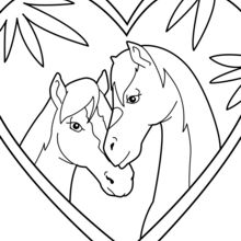 Horse Love coloring page