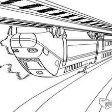 Big train coloring page