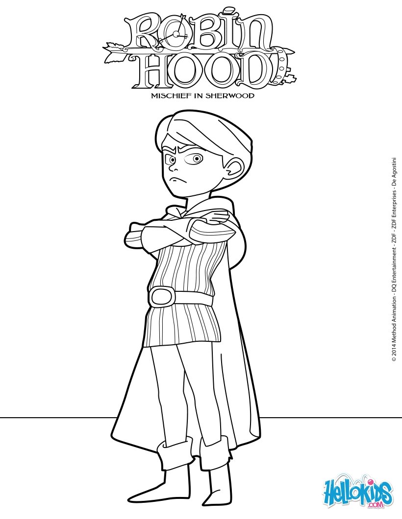 robin hood - sheriff (mischief in sherwood) coloring pages