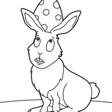 Easter Bunny and Egg coloring page
