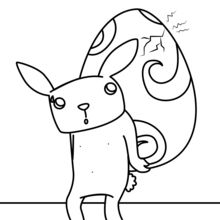 Easter Bunny Egg Delivery coloring page