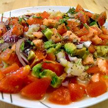 Marinated Seafood and Vegetables with Lime Juice recipe