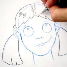 Drawing Hair: Ponytails how-to draw lesson