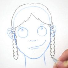 Drawing Hair With Braids how-to draw lesson