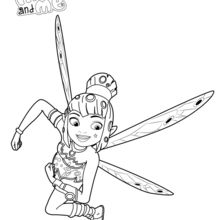 Yuko in Action coloring page