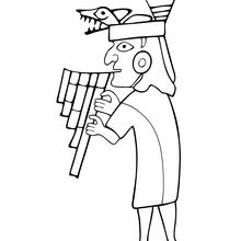 Moche Musician coloring page