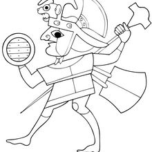 Moche Warrior coloring page