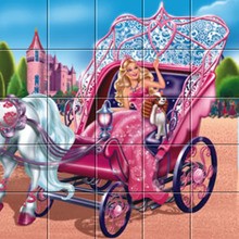 Barbie-The Princess and the Pop Star Carriage puzzle