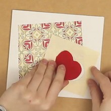 Card with a heart window craft for kids