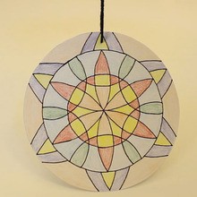 Make a Mandala Compass Flower craft for kids