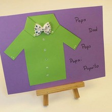 Shirt Father's Day Card For Dad craft for kids