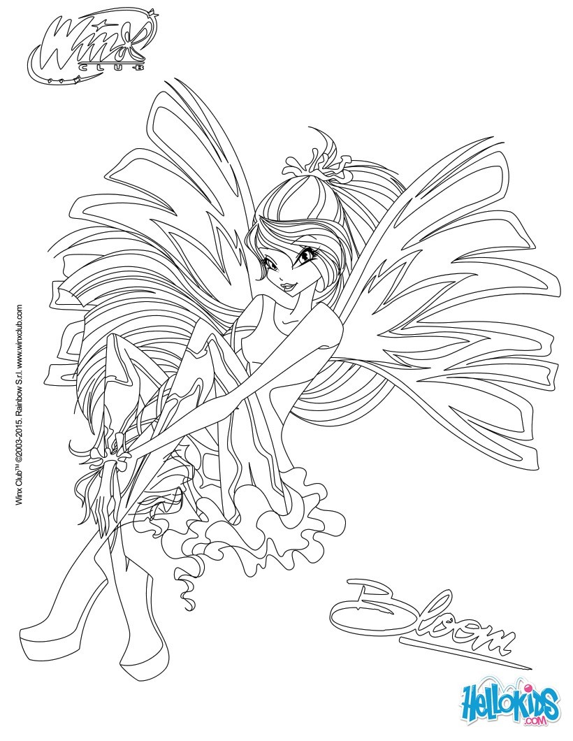 Bloom, transformation sirenix coloring pages 