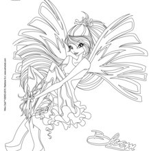 Bloom, transformation Sirenix coloring page