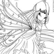 Musa, transformation Bloomix coloring page
