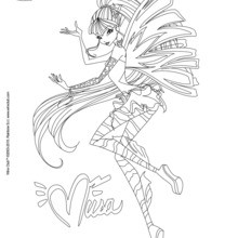 Musa - transformation Sirenix coloring page