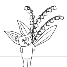 Teddy's Lily Surprise coloring page