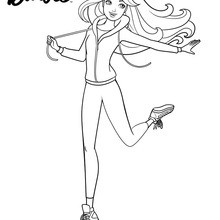 Barbie gets some exercise barbie printable