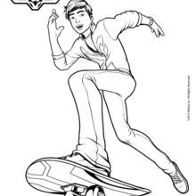 Max McGrath on Skateboard coloring page