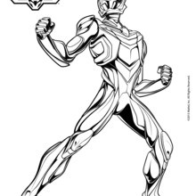 Max Steel is ready to jump into action coloring page