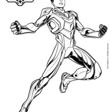 MaxSteel without his helmet coloring page