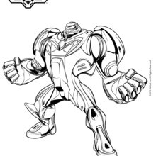 Superhero Turbo Max Steel coloring page