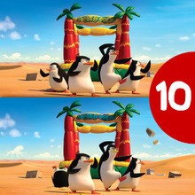 Penguins of Madagascar Differences Game spot the difference game