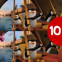 The Penguins of Madagascar spot the difference game