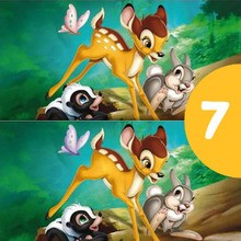 Bambi and Friends spot the difference game