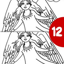 Christmas Angel spot the difference game