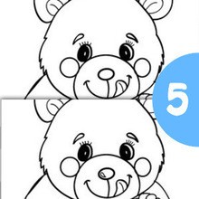 Bear with heart spot the difference game