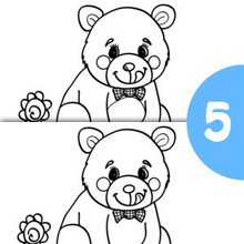 BEAR spot the 5 differences spot the difference game