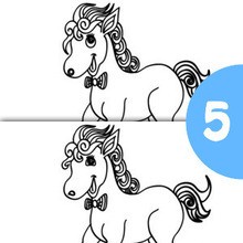 HORSE spot the 5 differences spot the difference game