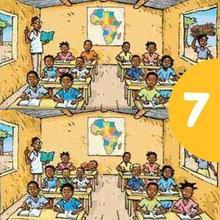 School in Africa spot the difference game