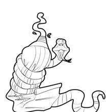 Snake painter coloring page