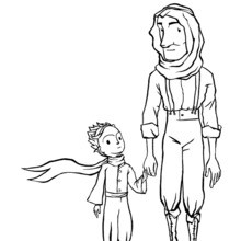 The Aviator and The Little Prince coloring page
