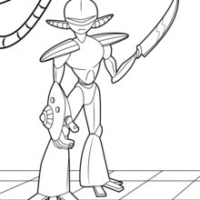 Warrior Robot coloring page