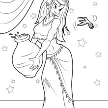 The water carrier coloring page