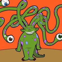 Tentacle Eyes Alien how-to draw lesson