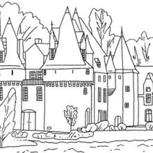 Moats of the castle coloring page