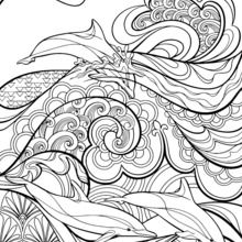 Mandala Art Déco coloring page